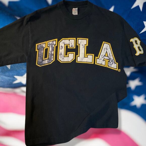 Made In USA × Vintage UCLA Spell Out T-Shirt RARE Size M - Picture 1 of 5